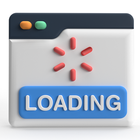 Webpage Loading  3D Icon