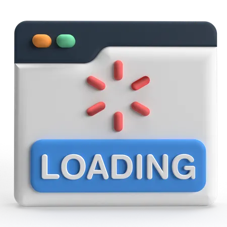 Webpage Loading  3D Icon