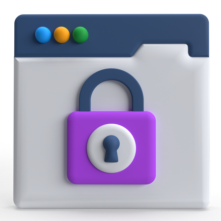 Webpage Locker  3D Icon