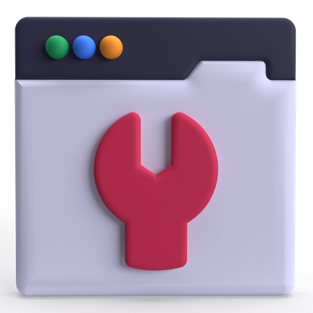 Webpage Maintenance  3D Icon