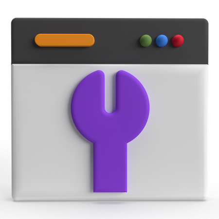 Webpage Maintenance  3D Icon