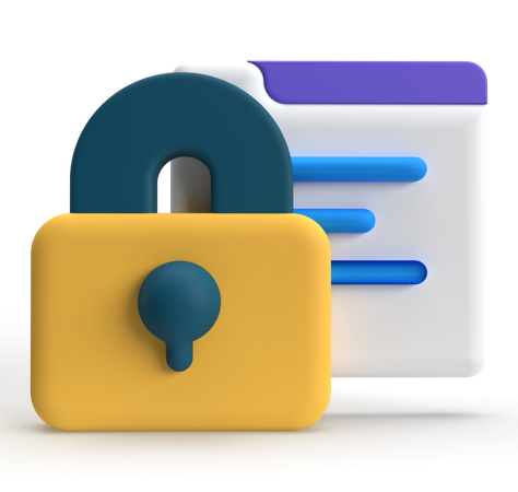 Webpage Padlock  3D Icon