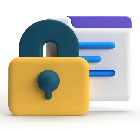 Webpage Padlock  3D Icon