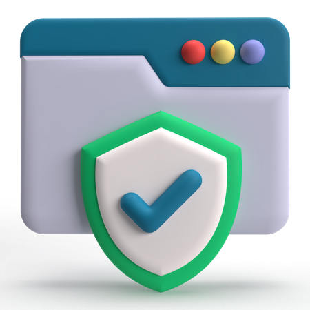 Webpage Secure  3D Icon