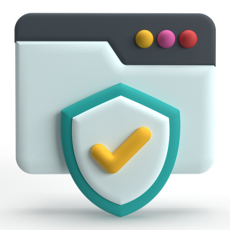 Webpage Secure  3D Icon