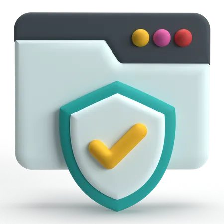 Webpage Secure  3D Icon
