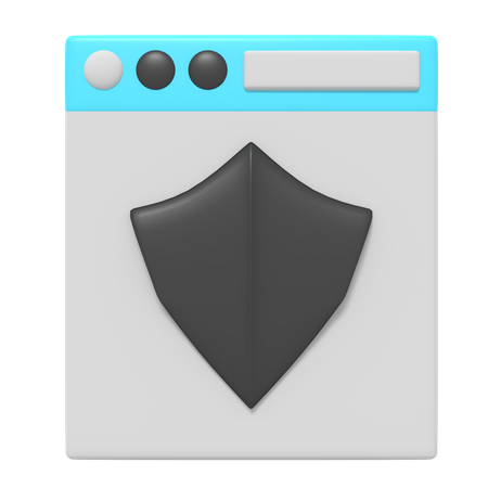 Webpage Security  3D Icon