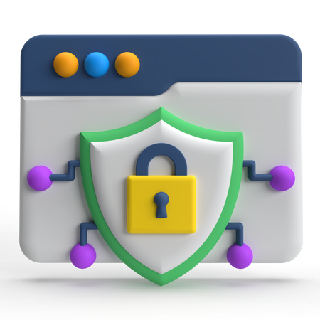 Webpage Security  3D Icon