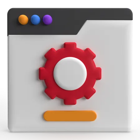Webpage Setting  3D Icon