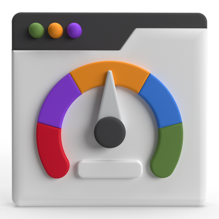 Webpage Speed Testing  3D Icon