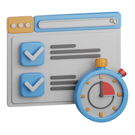 Webpage speed testing  3D Icon