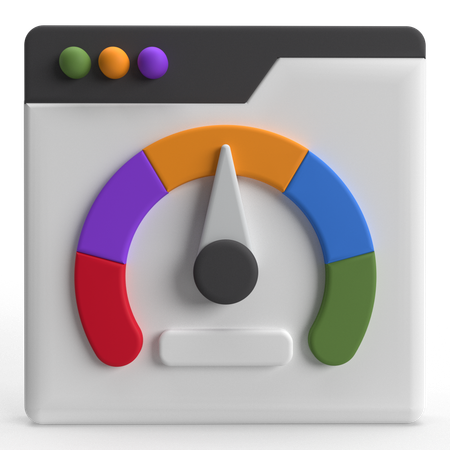 Webpage Speed Testing  3D Icon