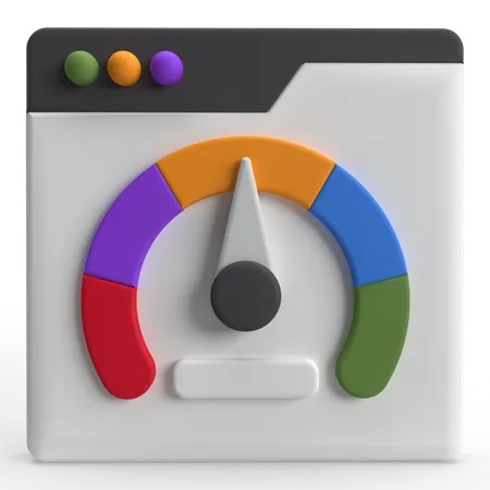 Webpage Speed Testing  3D Icon