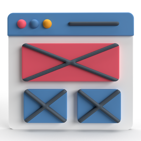 Webpage UI  3D Icon