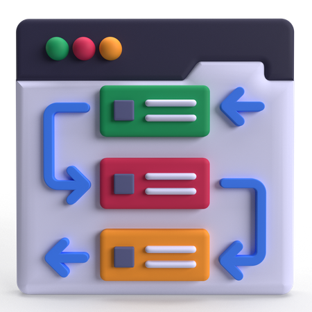 Webpage Workflow  3D Icon