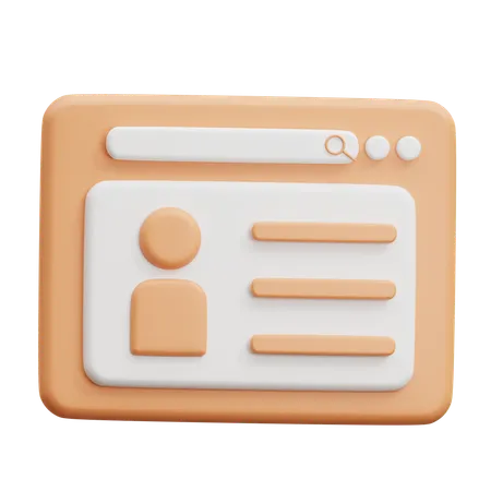 Webprofil  3D Icon