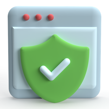 Webseite sicher  3D Icon