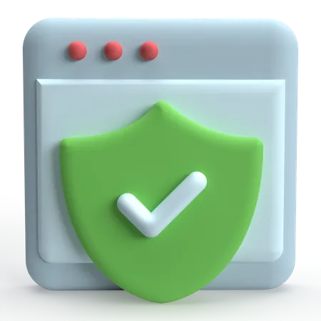 Webseite sicher  3D Icon