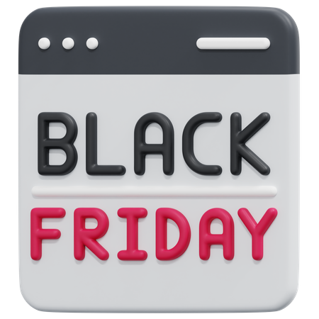 Black Friday-Website  3D Icon