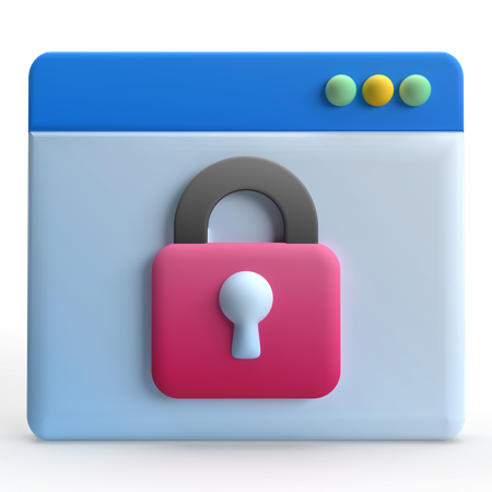 Webseitensicherheit  3D Icon