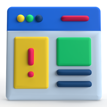 Webseitenfehler  3D Icon