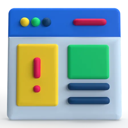 Webseitenfehler  3D Icon