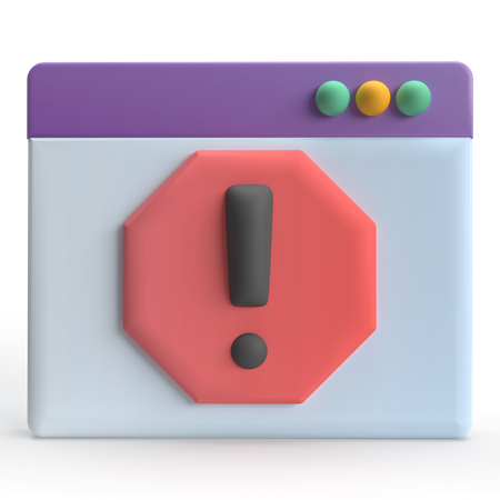 Webseitenfehler  3D Icon