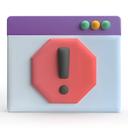 Webseitenfehler  3D Icon