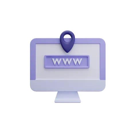 3 D Computer Displaying Www 3D Icon