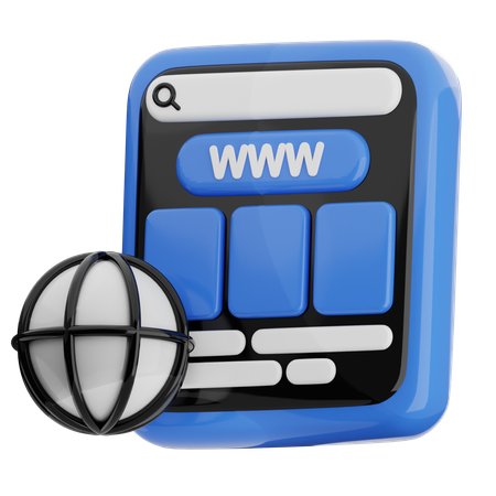 Webseite  3D Icon