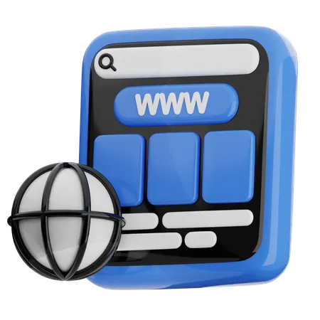 Webseite  3D Icon