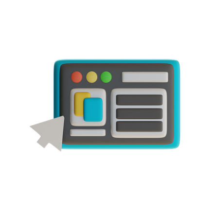 웹사이트  3D Icon