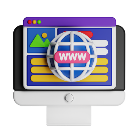 Website  3D Icon
