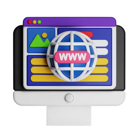 Website  3D Icon