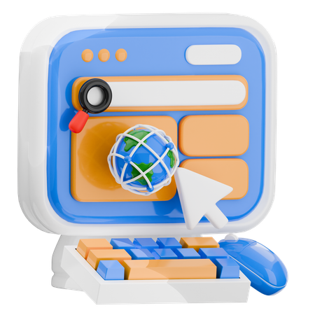 Website  3D Icon