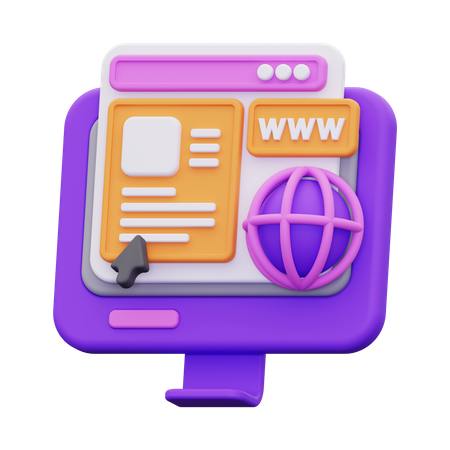 Website  3D Icon