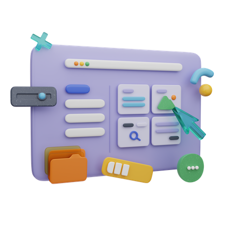 Website Admin Dashboard  3D Illustration