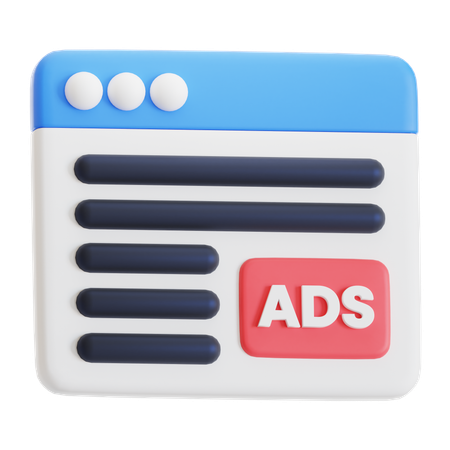 WEBSITE ADS  3D Icon