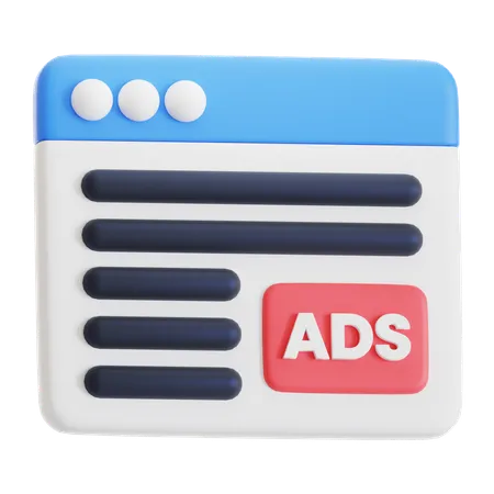 WEBSITE ADS  3D Icon