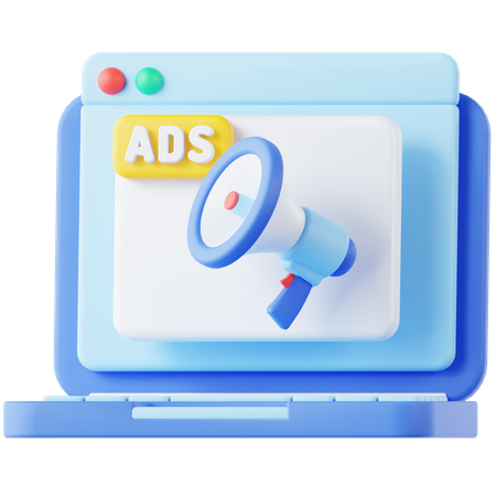 Website ads  3D Icon