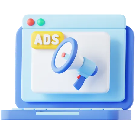 Website Ads 3 D Icon 3D Icon