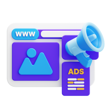 Website-Anzeigen  3D Icon