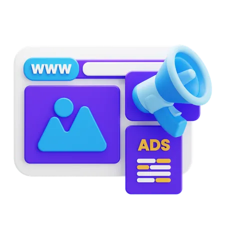 Website-Anzeigen  3D Icon