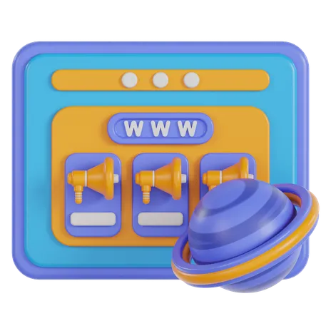 ウェブサイト広告  3D Icon