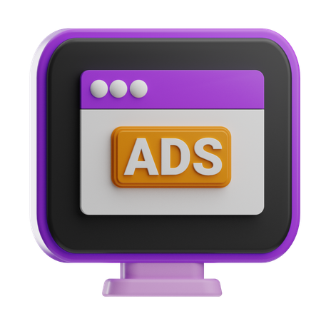 Website ads  3D Icon