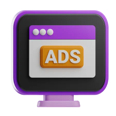 Website ads  3D Icon