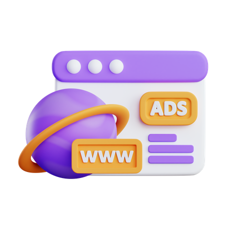 Website Ads  3D Icon