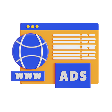 Website Ads  3D Icon