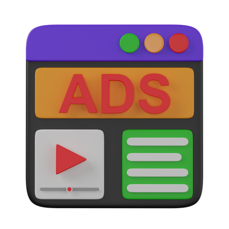 Website ads  3D Icon