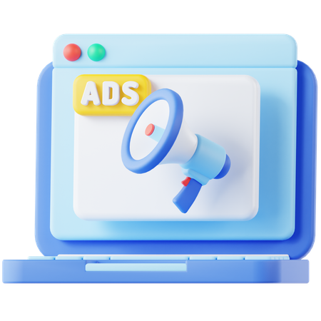 Website ads  3D Icon